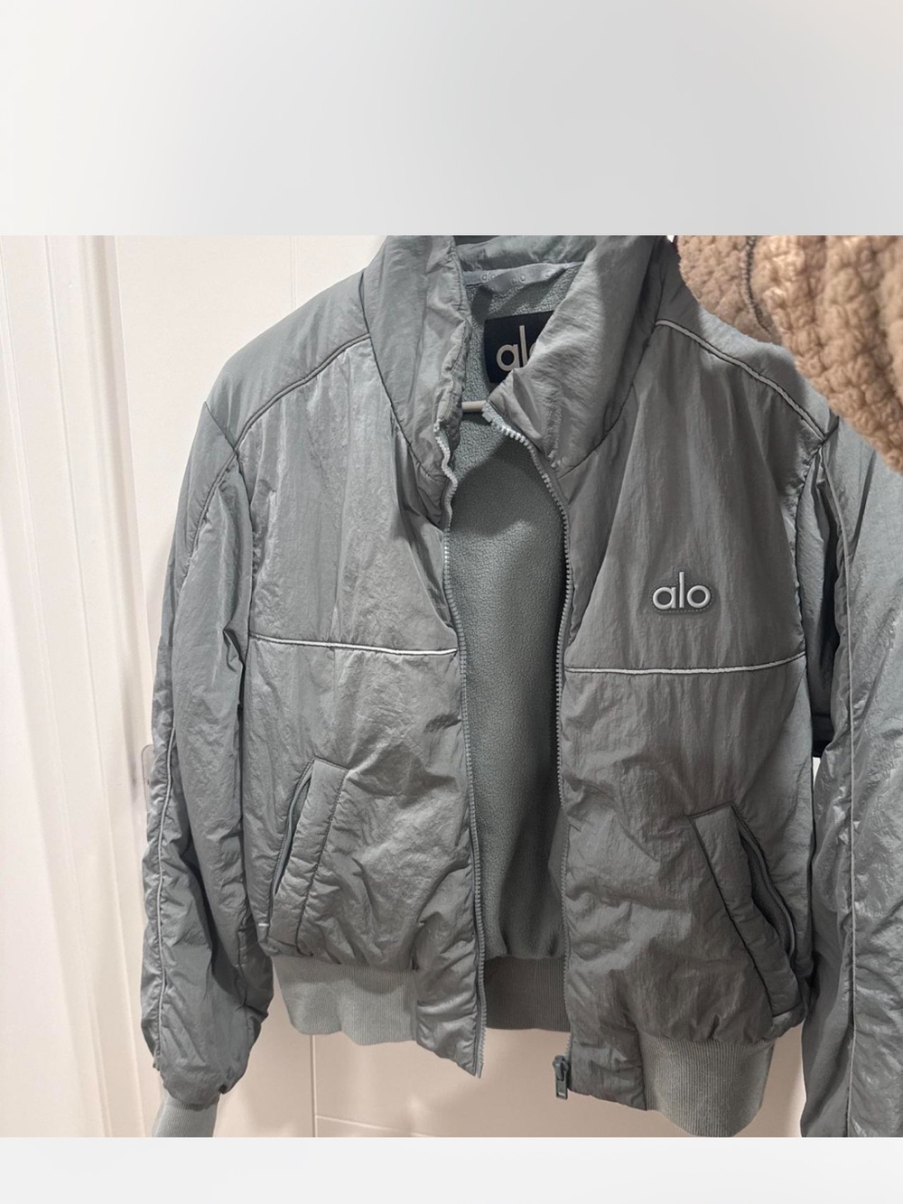 ALO Yoga Gray Women's Bomber Jacket